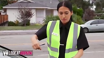 Alex Legend, The Lucky Guy, Gets To Fuck The Naughty Meter Maid With Big Tits Named Aubrey