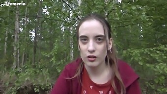 Pov Blowjob In The Woods With A Teen Babe Who Sucks Dick And Swallows Cum