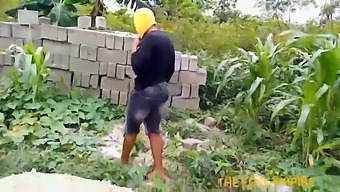 A Nigerian Teacher Visits Her Maize Field To Check On Her Students' Progress, And A Young Man Takes Advantage Of The Situation