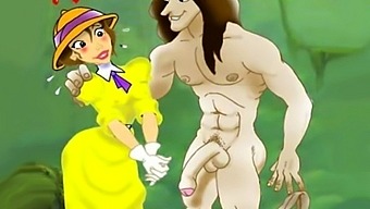 Tarzan And Jane'S Wild Hardcore Adventure With Cartoon And Anime Characters