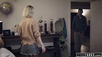A Mature And Teen Threesome Involving A Stepmom Assisting Her Injured Son In Self-Pleasure