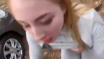 Blonde Slut Gets Fucked In The Open Air By A Stranger