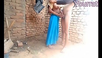 Indian Husband And Wife Enjoy Their Marriage Outdoors In The Heat